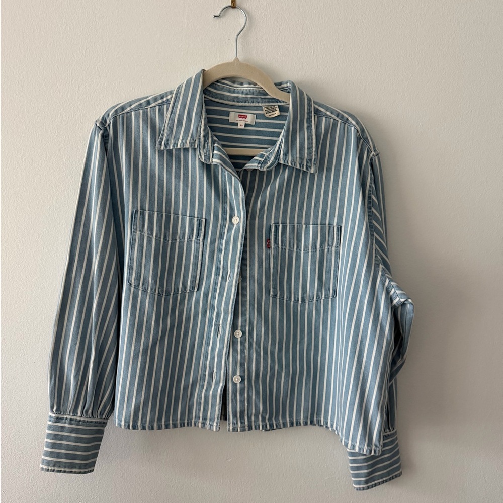 Limited edition Levi's Light Blue and White Striped Shirt